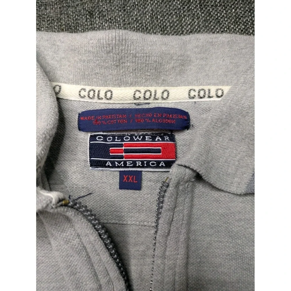 COLOWEAR AMERICA Vintage‎ Mens Gray Pullover Sweatshirt XXL Sweater Jacket
